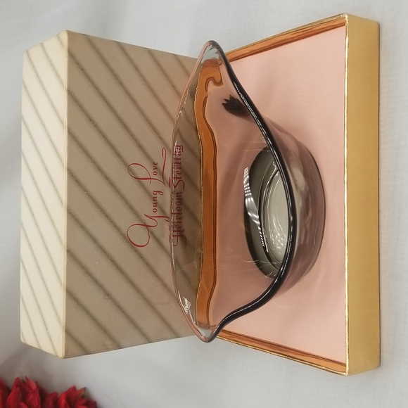 Rare Heisey Dawn Leaf Jelly Dish with Original Gift Box - Picture 13 of 16